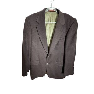 Loro Piana For Nordstrom Mens 42L Dark Brown 100% Camel Hair Blazer Suit Jacket